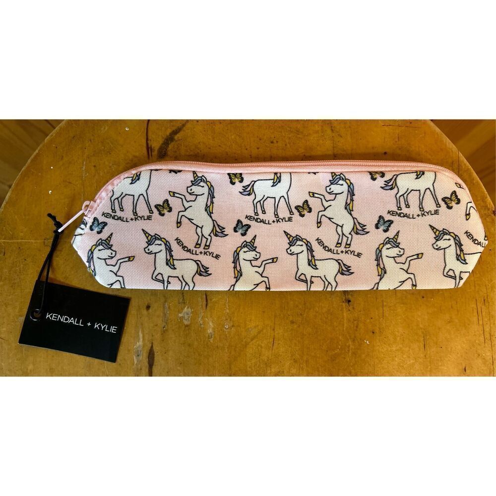 KENDALL & KYLIE Unicorn Print Travel Makeup Cosmetic Bag Nwt (4794)